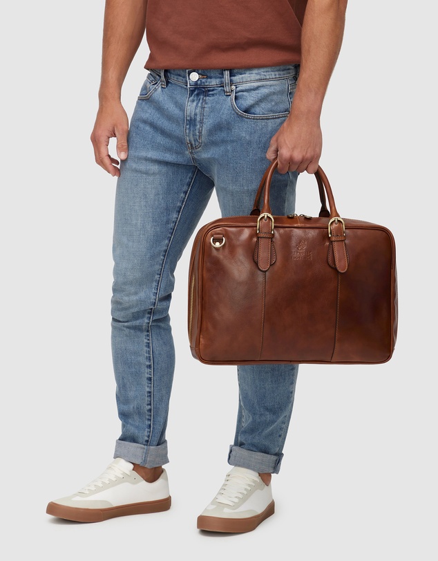 Republic of Florence - The Madrid Matt Brown Briefcase