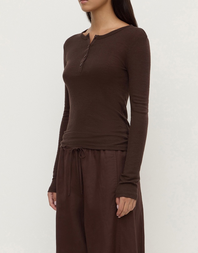Assembly Label - Nora Merino Wool Henley Top
