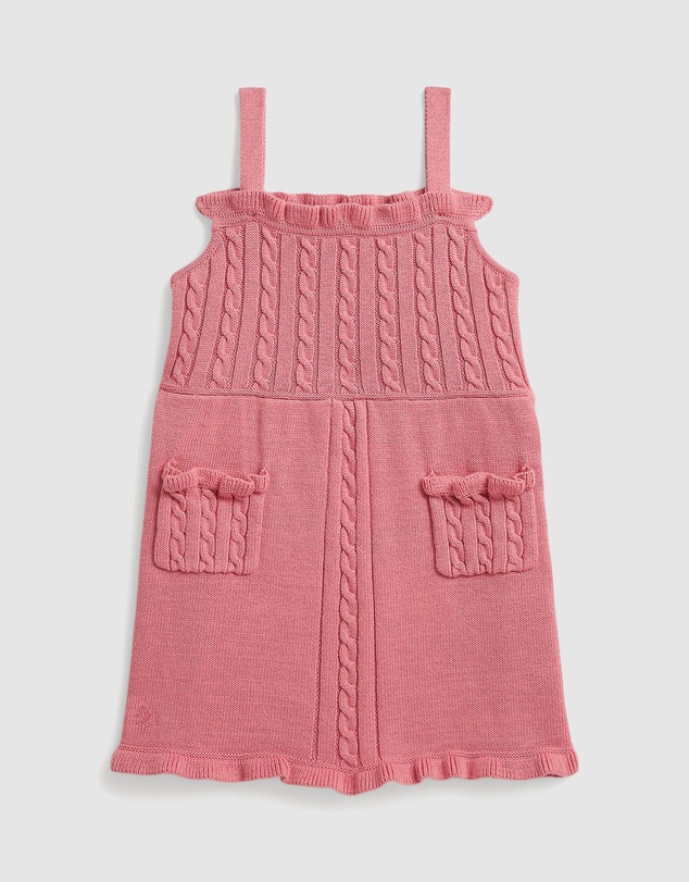 Polo Ralph Lauren - Mini-Cable Cotton Overall Dress - Babies