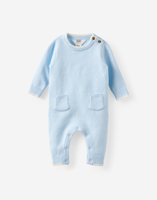 Cotton On Kids - Baby Organic Blend Knit Long Sleeve Romper