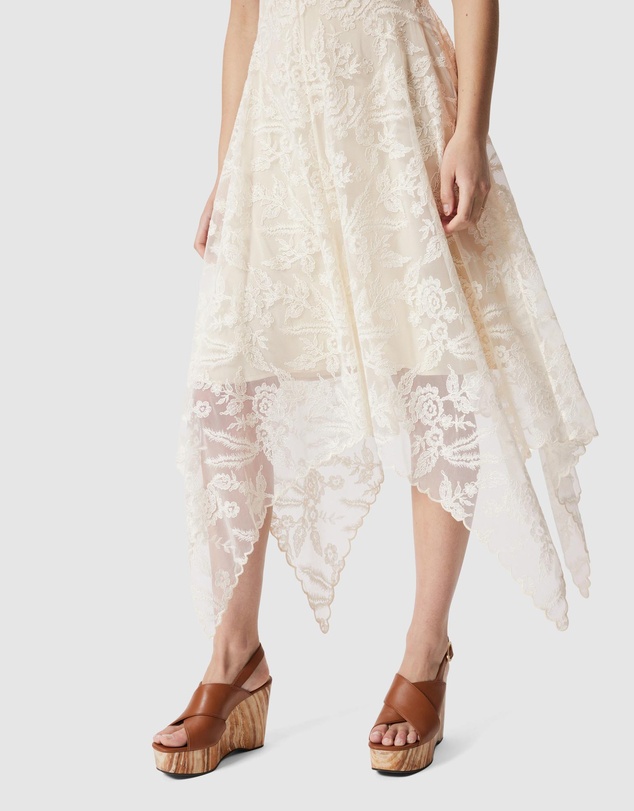 & Other Stories - V-Neck Lace Midi Dress
