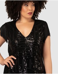 Pink Dusk by Curve Project - Over The Top Sequin Mini Dress