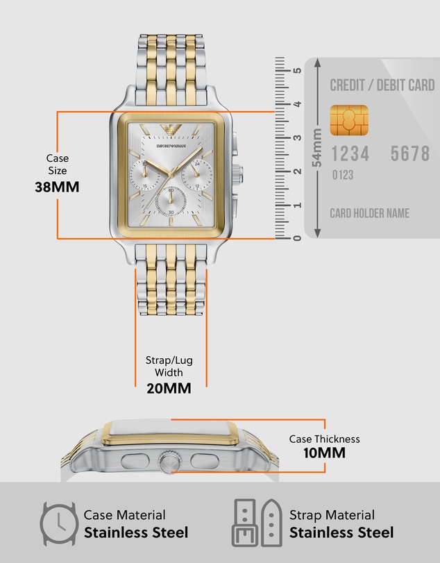 Emporio Armani - Two Tone Chronograph Watch
