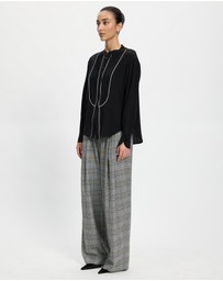 Lindsay Nicholas New York - Tuxedo Blouse