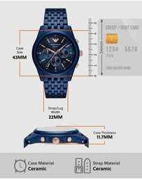 Emporio Armani - Blue Chronograph Watches