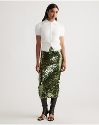 Decjuba - Rosie Fluffy Knit Polo Tee