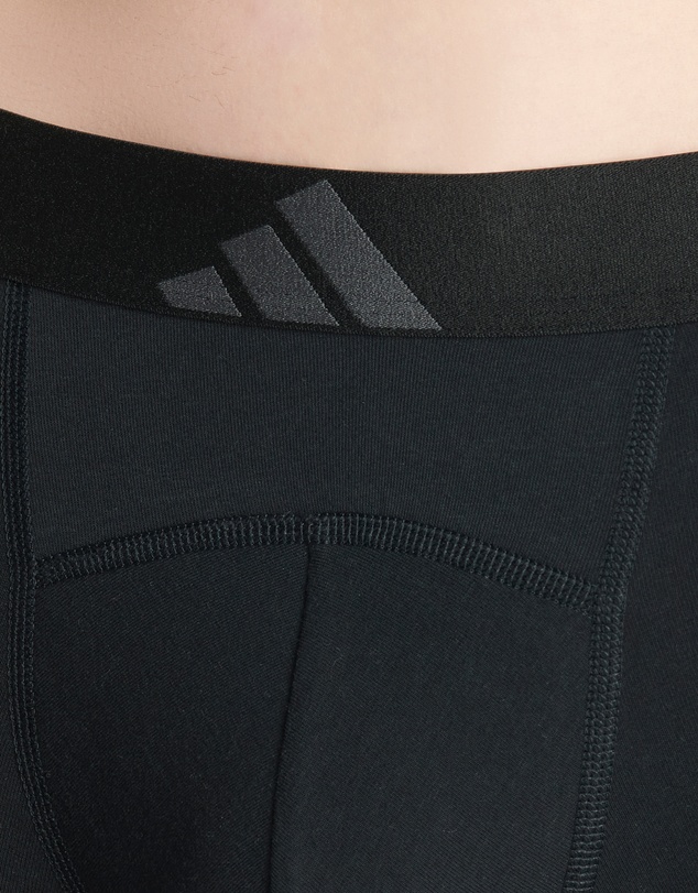 adidas Sportswear - 2 Pack Active Flex Cotton Ergonomic Boxer Brief Underwear