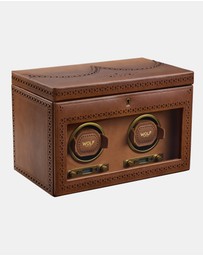 Wolf - WOLF Brogue Double Watch Winder With Storage