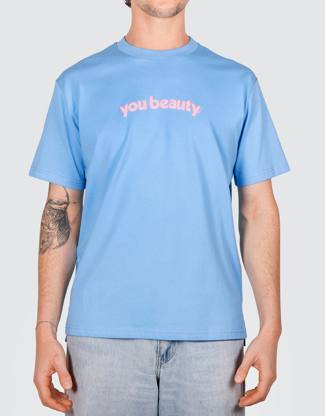 Skwosh - You Beauty Men's Slang Tee in Blue