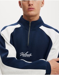 Cotton On - 1/4 Zip Graphic Fleece
