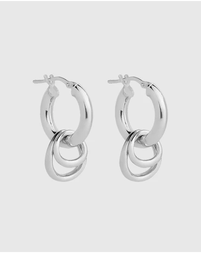 Najo - Whisper Silver Hoop Earring
