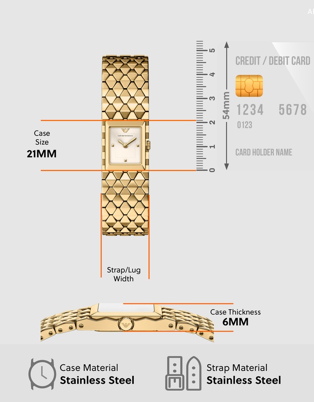 Emporio Armani - Gold Tone Analogue Watch