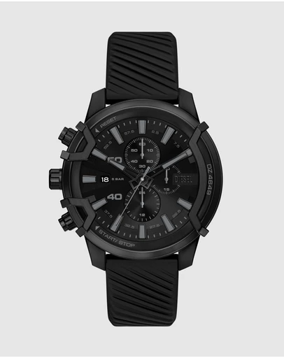 Diesel - Griffed Black Chronograph Watch