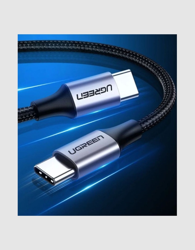 Ugreen - UGREEN USB-C 2.0 Male to USB-C 2.0 Male Cable 1m 60W Fast Charging 480 Mbps Data Transfer Braided