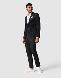Politix - Slim Fit Detachable Shawl Collar Velvet Tuxedo Jacket