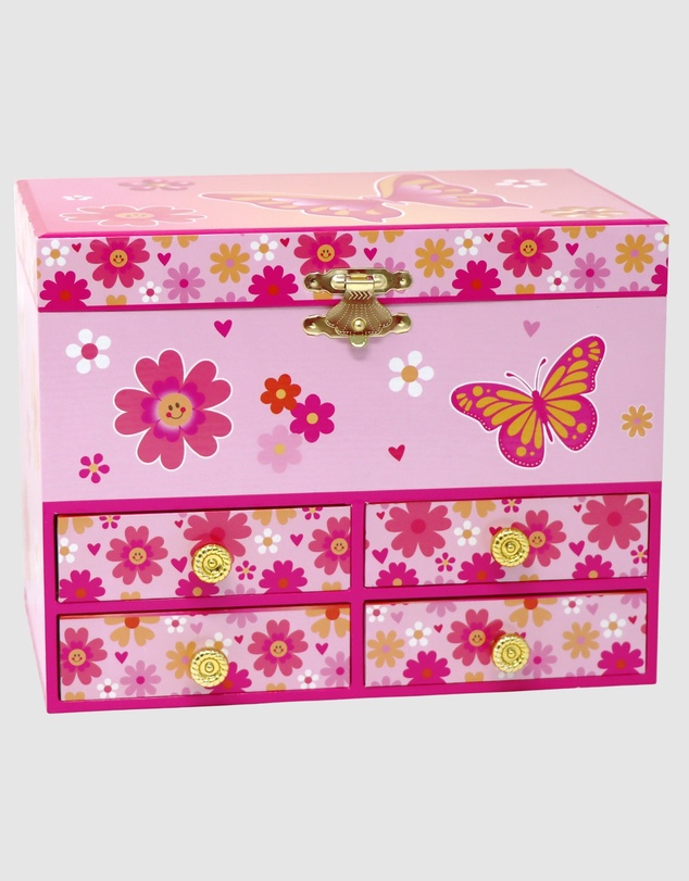Pink Poppy - Vibrant Vacation Medium Musical Jewellery Box