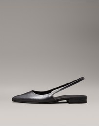 Calvin Klein - Leather Slingback Ballerinas