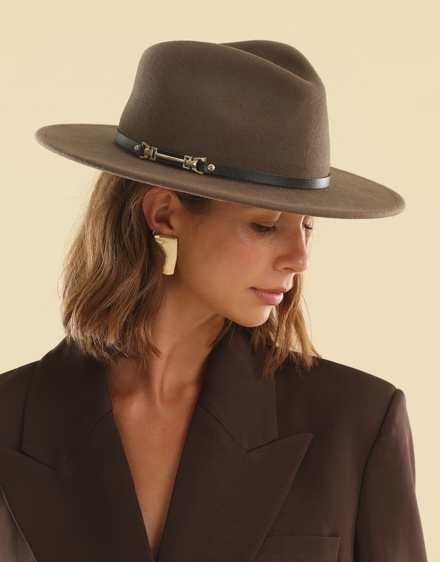 Morgan & Taylor - Soraya Wool Fedora in Brown