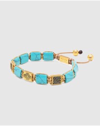 Nialaya Jewellery - The Dorje Flatbead Collection Turquoise and Gold