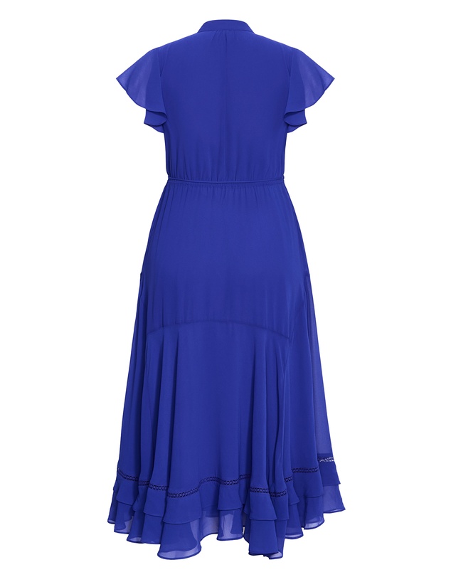 City Chic - Plus size Yasmine Short Sleeve Maxi Dress - cobalt