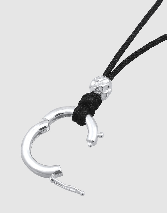 Kuzzoi - ICONIC EXCLUSIVE - Long Nylon Necklace with Sterling Silver Charm Carrier