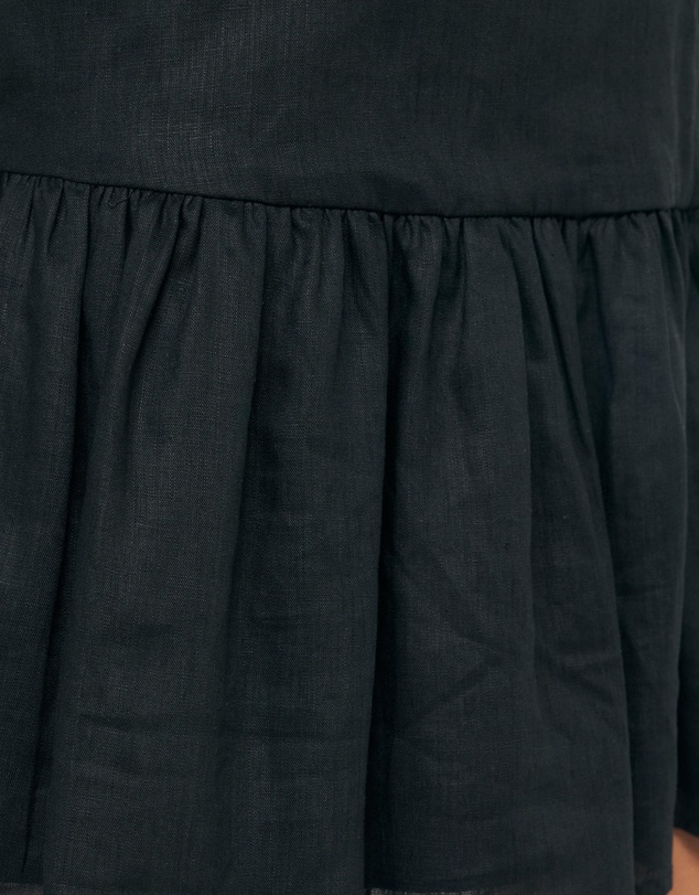 AERE - Madilyn Drop Waist Linen Mini Dress