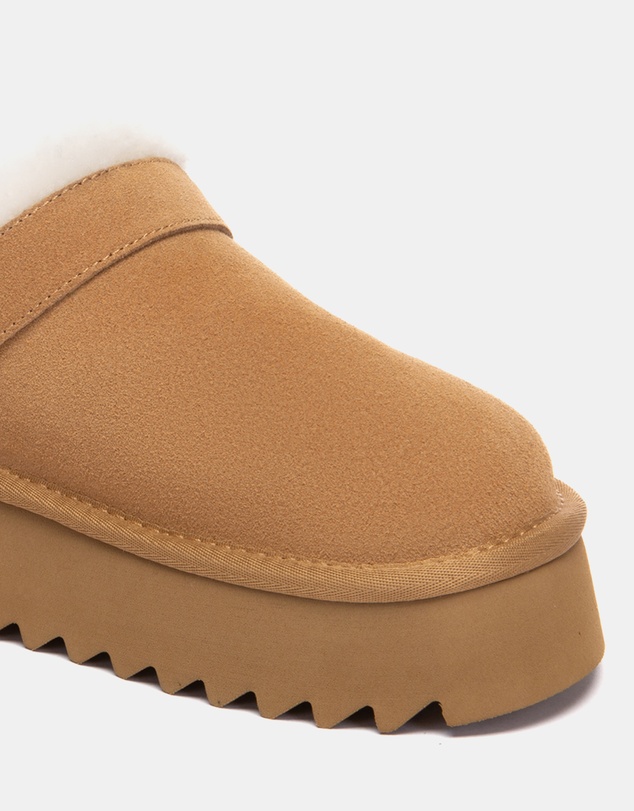 EVERAU - Australian Shepherd Ugg Pulsey Platform Cow Suede Upper House Shoes