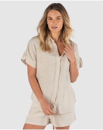 CAMIXA - FEBE Short Sleeve Linen shirt