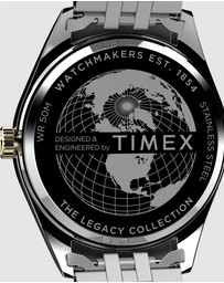 TIMEX - Timex Men’s Legacy 41mm Two Tone Case Green Dial Bracelet