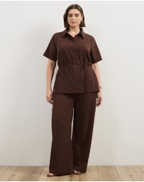 Atmos&Here Curvy - Aveline Tie Back Shirt