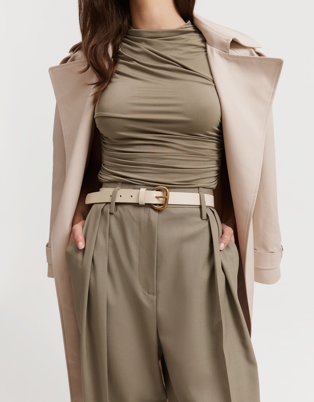 Country Road - Skinny Solid Buckle Belt