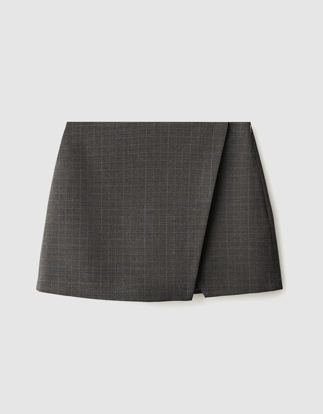 M.N.G - Check Wrap Skirt