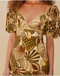 Farm Rio - Shell Mix Sand Mini Dress