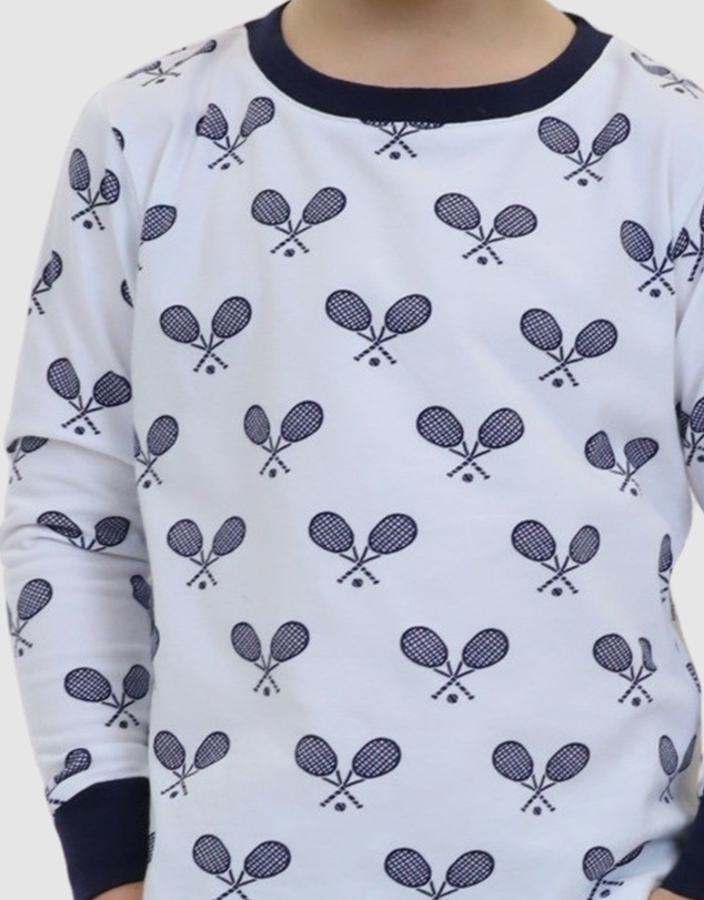 Sant And Abel - Kids Tennis Navy Long PJ Set
