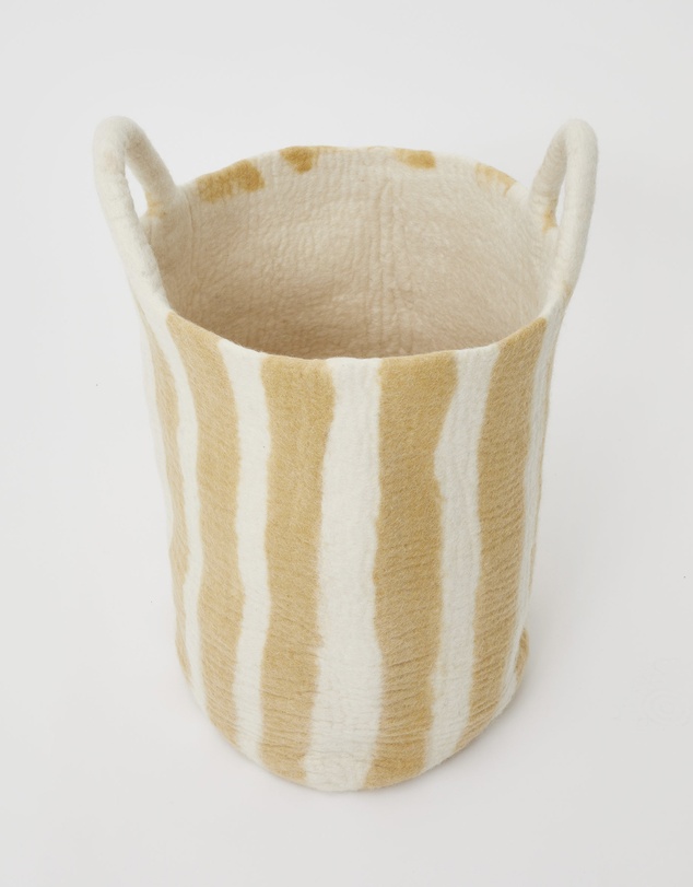 Phile - Toy Basket in Yellow Stripe - Large