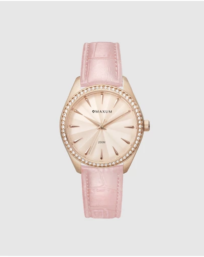Maxum - Sydney - Rose Gold Tone Dial, Rose Gold Tone Case & Blush Leather Band