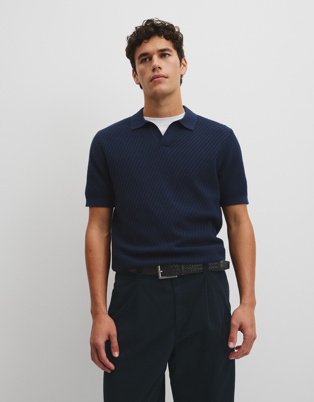Country Road - Australian Cotton Basket Knit Polo