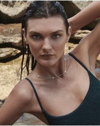 Najo - Tidal Whisper Silver Pearl Necklace