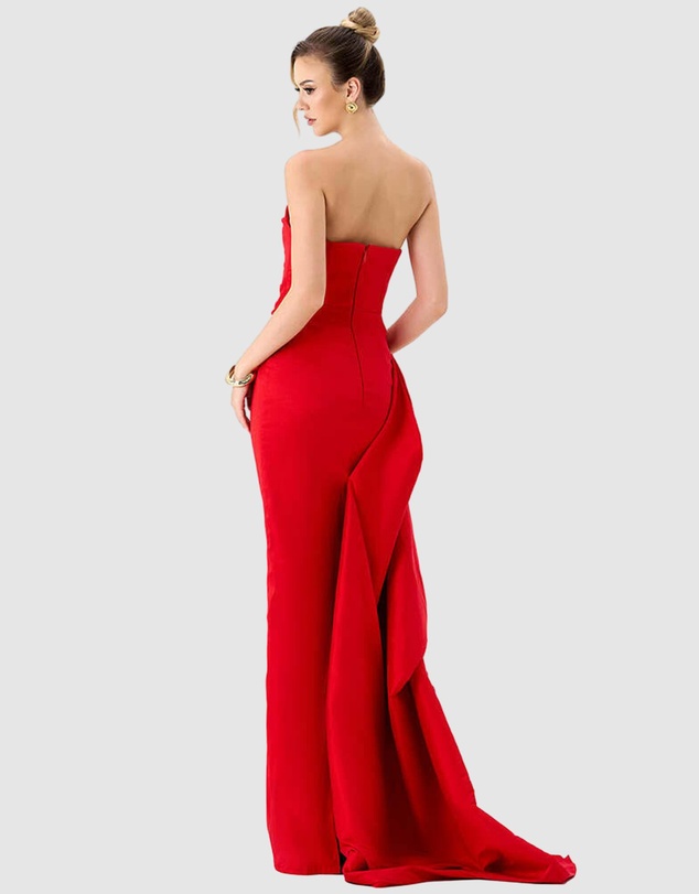 Bariano - Kerry Pleated Sash Gown