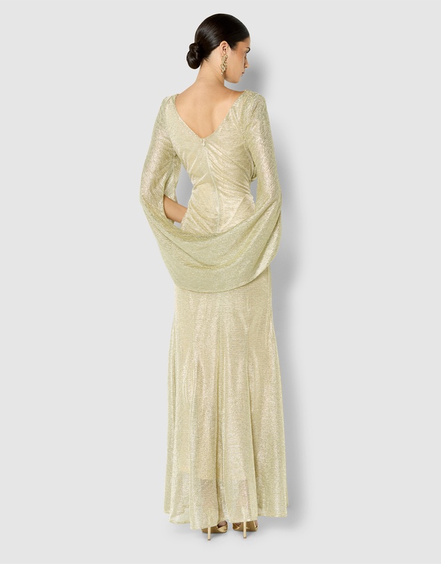 Montique - Alexie Metallic Knit Gown
