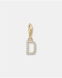 THOMAS SABO - Charm Pendant Letter D Gold Plated