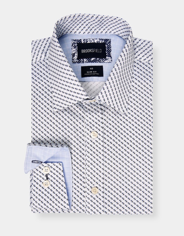 Brooksfield - Luxe Print Slim Fit Shirt