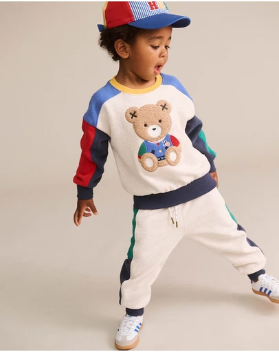 Huxbaby - Colour Block Sitting Hux Sweatshirt - Babies-Teens