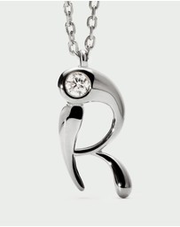PDPAOLA - Initial 2026 R Silver Pendant Necklace