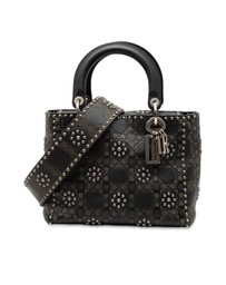 Pre-Loved by Azura Reborn - Pre-Loved Medium Calfskin Cannage Embossed Flower Studded Supple Lady Dior
