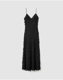 M.N.G - Long Dress with Frayed Finishes