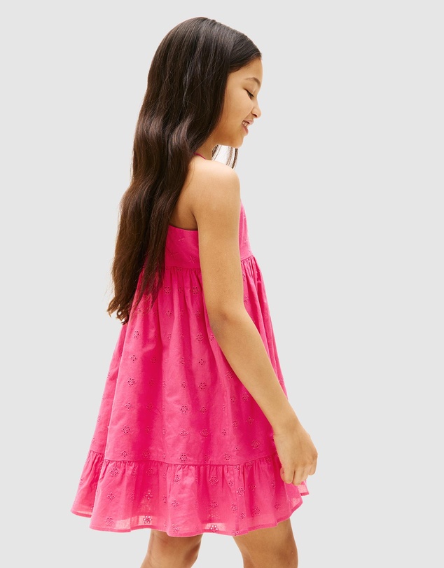 Tommy Hilfiger - Broderie Anglaise Spaghetti Strap Dress - Teens