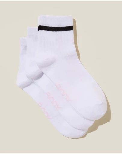 Cotton On Body Active - 3-Pack Body Mid Crew Socks