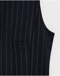 M.N.G - Boat-Neck Pinstripe Dress
