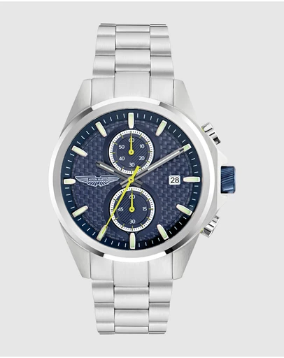 Aston Martin - HLC 44mm Navy Blue Stainless Steel Bracelet Watch